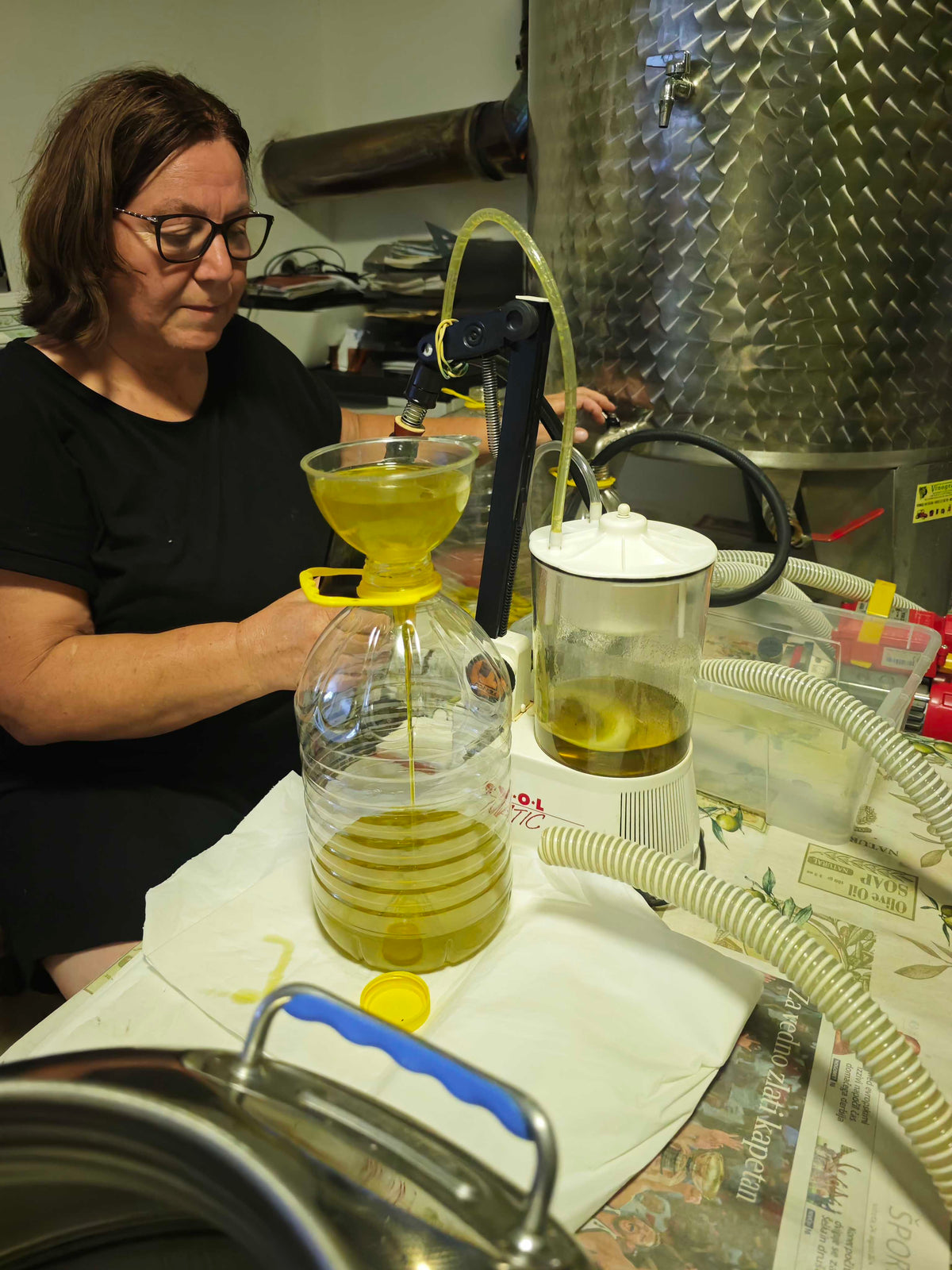 Orjana Hrvatin bottling Timor olive oil